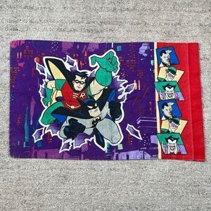 DC Comics Vintage 1995 Standard Pillowcase Batman Robin Joker Bibb Co